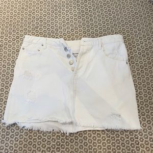 Skyler+Madison white jean skirt